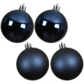 Bombki choinkowe granatowe 10 cm 4 szt KAEMINGK 022186
