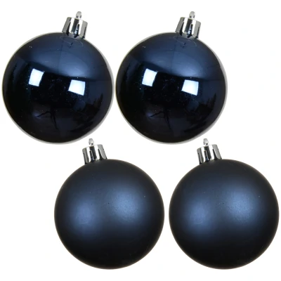 Bombki choinkowe granatowe 10 cm 4 szt KAEMINGK 022186
