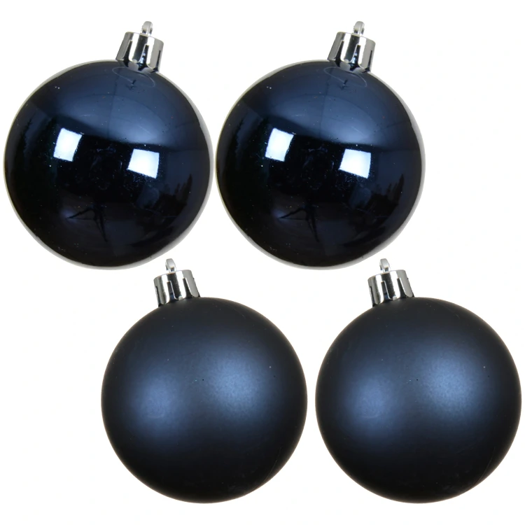 Bombki choinkowe granatowe 10 cm 4 szt KAEMINGK 022186