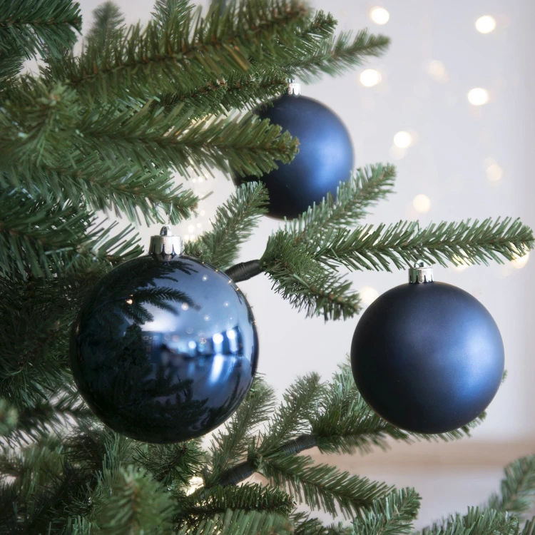Bombki choinkowe granatowe 10 cm 4 szt KAEMINGK 022186