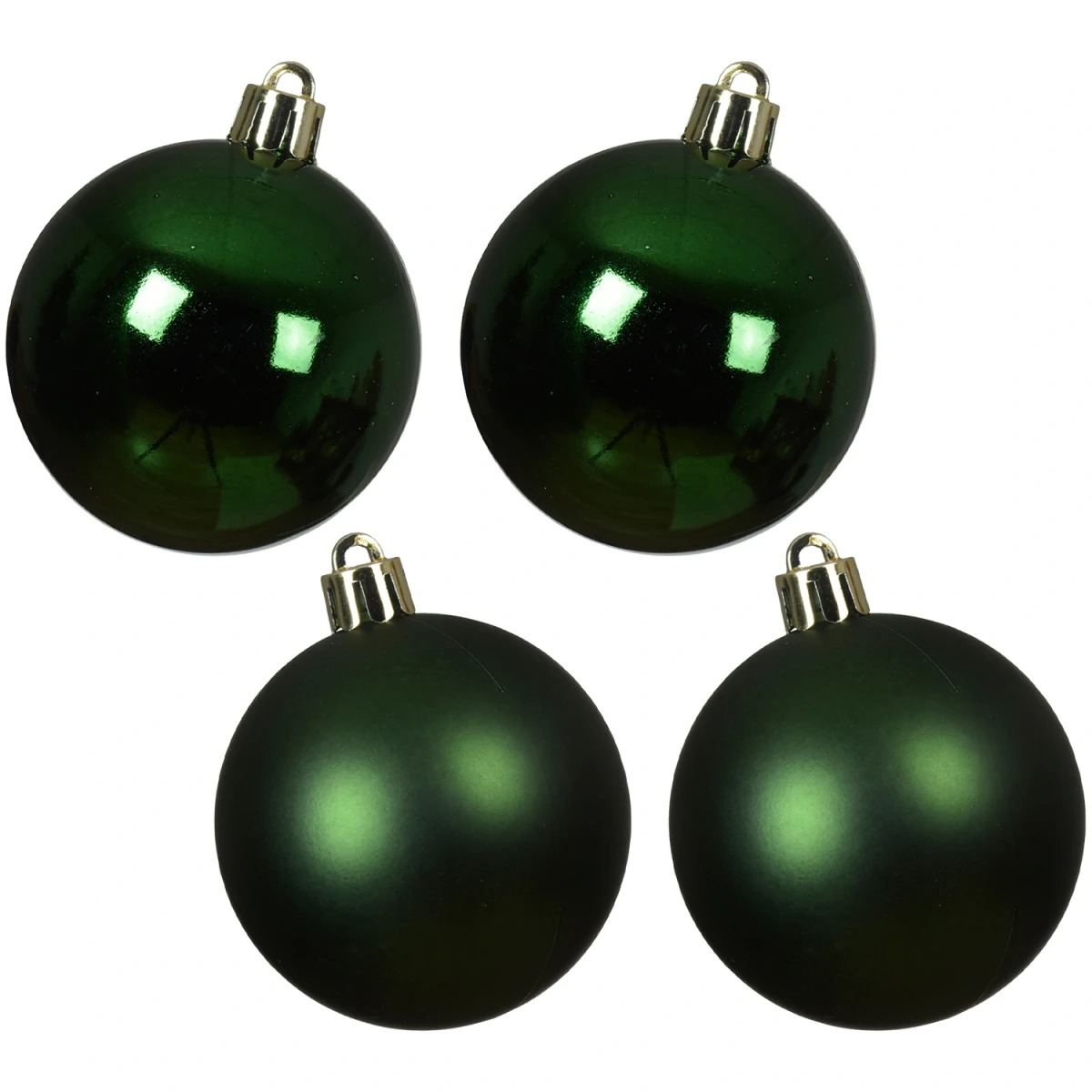 Bombki choinkowe ciemnozielone 10 cm 4 szt. KAEMINGK 022187