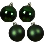 Bombki choinkowe ciemnozielone 10 cm 4 szt. KAEMINGK 022187