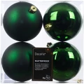 Bombki choinkowe ciemnozielone 10 cm 4 szt. KAEMINGK 022187