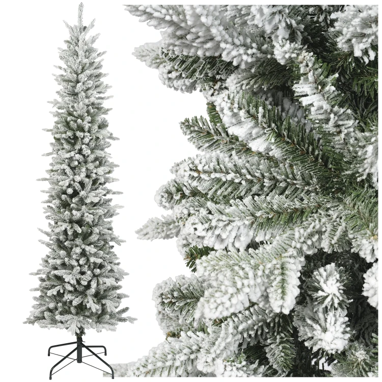Choinka sztuczna PE/PVC jodła smukła 150 cm ośnieżona KAEMINGK 689874