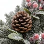 Wianek z szyszkami i jagodami 60cm ośnieżony KAEMINGK 685141