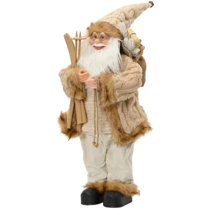 Kremowa figurka Mikołaja 26 x 8 x 60 cm KAEMINGK 703512