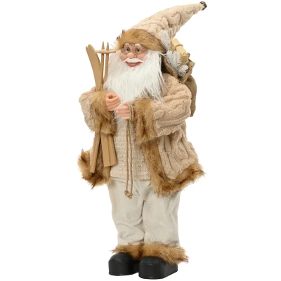 Kremowa figurka Mikołaja 26 x 8 x 60 cm KAEMINGK 703512