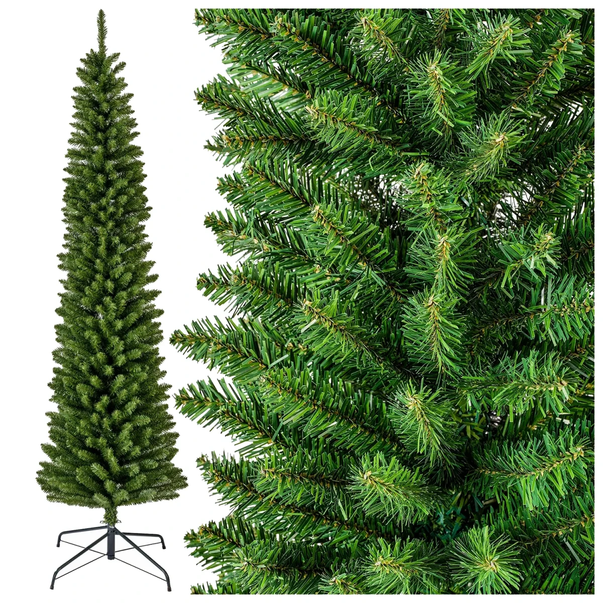 Choinka sztuczna 300 cm Pencil wąska zielona PVC KAEMINGK 680064