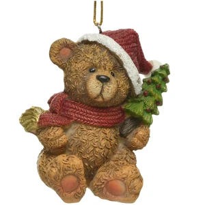 Zawieszka choinkowa Miś z choinką 6 cm KAEMINGK 534748-2