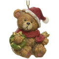 Zawieszka choinkowa Miś z wieńcem 6 cm KAEMINGK 534748-4
