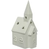 Lampion ceramiczny Kościółek biały 16cm z kamionki KAEMINGK 521249-1