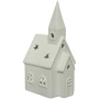 Lampion ceramiczny Kościółek biały 16cm z kamionki KAEMINGK 521249-1