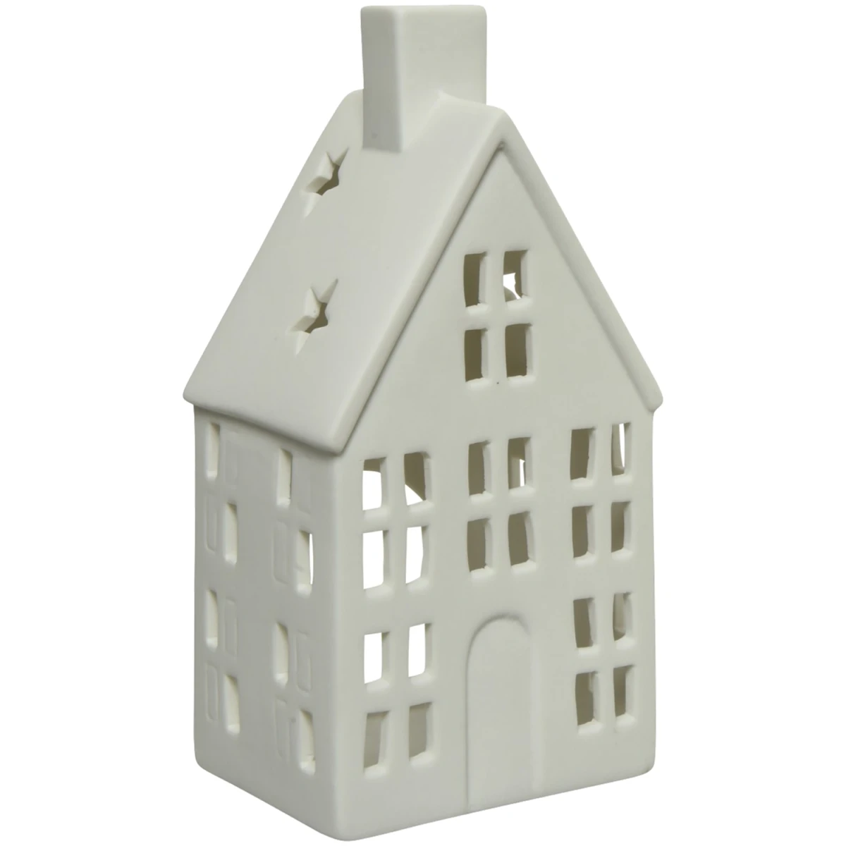 Ceramiczny domek lampion biały 16 cm do wnętrz KAEMINGK 521249-2