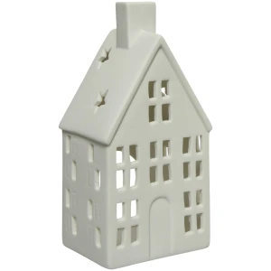 Ceramiczny domek lampion biały 16 cm do wnętrz KAEMINGK 521249-2