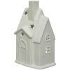 Lampion ceramiczny Domek biały 16 cm z kamionki KAEMINGK 521249-3