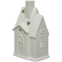 Lampion ceramiczny Domek biały 16 cm z kamionki KAEMINGK 521249-3