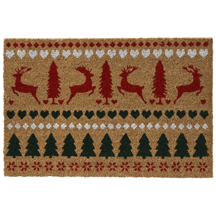Wycieraczka kokosowa świąteczna Renifery 60x40 cm KAEMINGK 558633-1