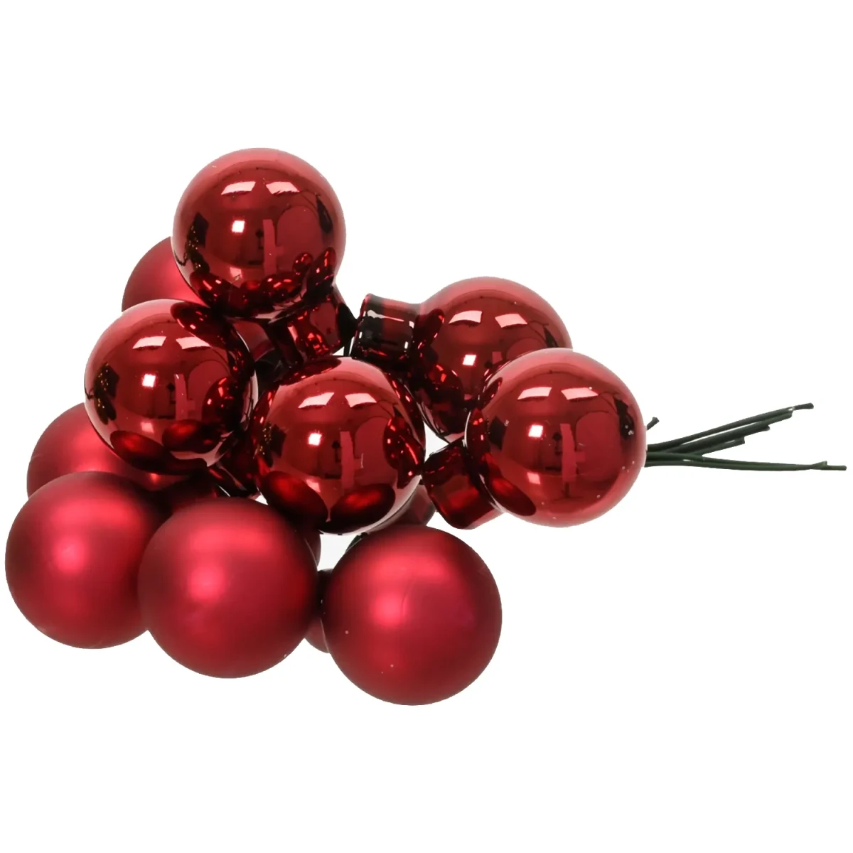 Bombki choinkowe na druciku bordowy 2 cm 10 szt. KAEMINGK 715143-2