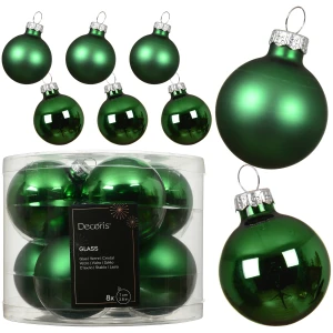 Bombki choinkowe szklane 7 cm zielone 8 szt. KAEMINGK 140531