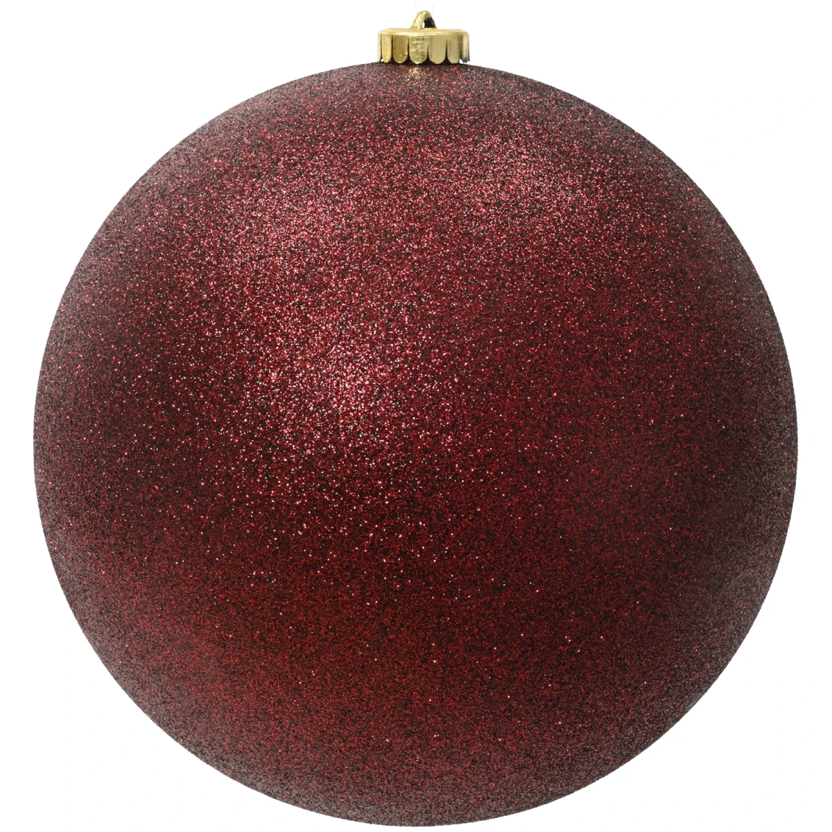 Duża bombka choinkowa bordowa 14 cm brokatowa KAEMINGK 023997