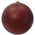 Duża bombka choinkowa bordowa 14 cm brokatowa KAEMINGK 023997