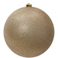 Duża bombka choinkowa perłowa 14 cm brokatowa KAEMINGK 023999