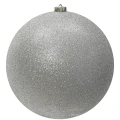 Bombka choinkowa srebrna brokatowa 20 cm KAEMINGK 023990