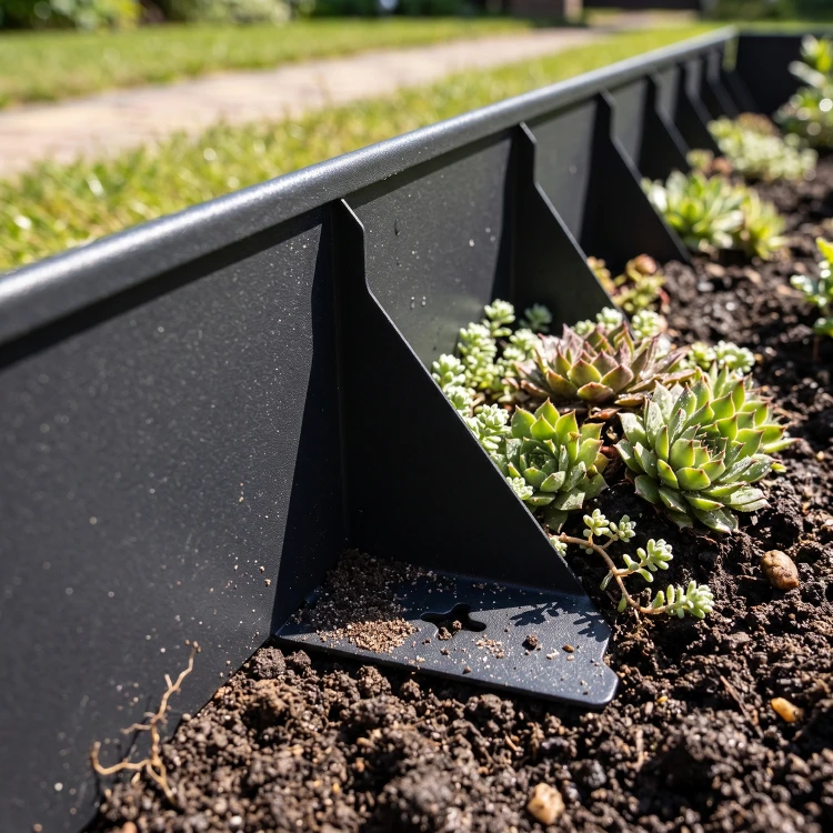 Obrzeże stalowe ocynkowane 100 mm 1m antracytowe GardenBord Pro GP11050