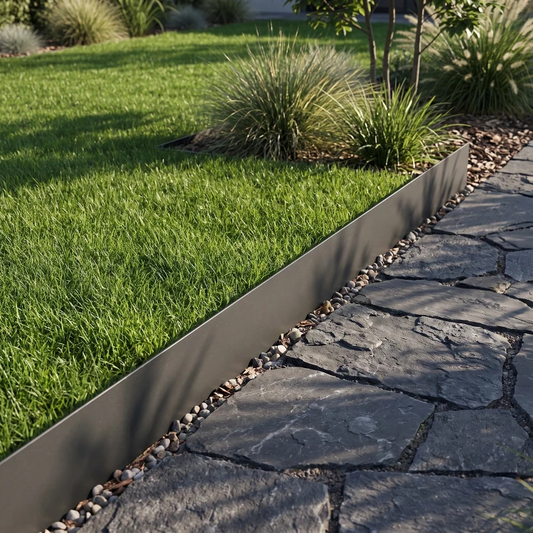 Obrzeże stalowe ocynkowane 100 mm 1m antracytowe GardenBord Pro GP1105