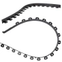 Elastyczne obrzeże FLEXI 40mm 1m czarne plastikowe +kotwy 5 szt GardenPlus