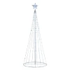 Choinka Stożkowa LED 1,8m 320 LED Gwiazda Zimny Biały IP44