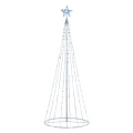 Choinka Stożkowa LED 1,8m 320 LED Gwiazda Zimny Biały IP44