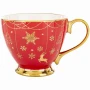Kubek porcelanowy świąteczny 380 ml czerwono-złoty ART-POL A182116