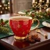 Kubek porcelanowy świąteczny 380 ml czerwono-złoty ART-POL A182116