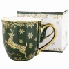 Kubek świąteczny porcelanowy 560 ml zielony ART-POL A182112