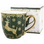 Kubek świąteczny porcelanowy 560 ml zielony ART-POL A182112
