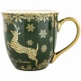 Kubek świąteczny porcelanowy 560 ml zielony ART-POL A182112