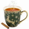 Kubek świąteczny porcelanowy 560 ml zielony ART-POL A182112