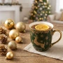 Kubek świąteczny porcelanowy 560 ml zielony ART-POL A182112