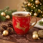 Kubek świąteczny porcelanowy 560 ml czerwony ART-POL A182111