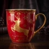 Kubek świąteczny porcelanowy 560 ml czerwony ART-POL A182111