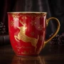 Kubek świąteczny porcelanowy 560 ml czerwony ART-POL A182111