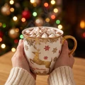 Porcelanowy kubek świąteczny z reniferem 560 ml ART-POL A171950