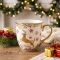 Porcelanowy kubek świąteczny z reniferem 560 ml ART-POL A171950