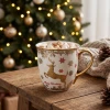 Porcelanowy kubek świąteczny z reniferem 560 ml ART-POL A171950