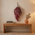 Stroik świąteczny na ścianę z czerwonymi owocami 65 cm ART-POL A180623
