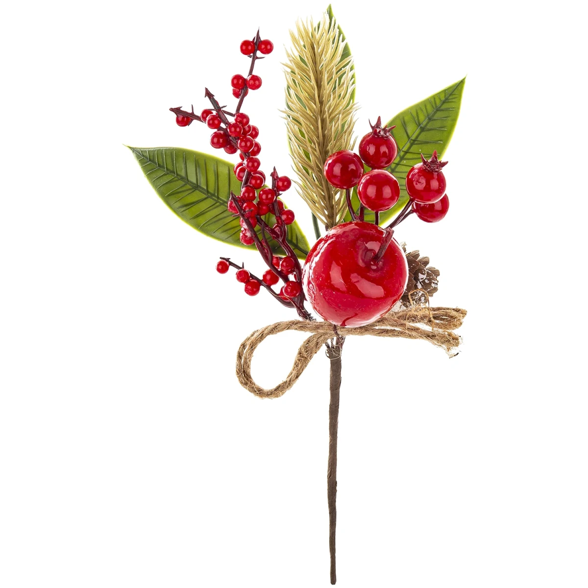 Gałązka świąteczna z jabłkiem 25 cm ART-POL  A172626