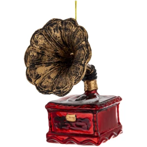 Bombka szklana gramofon 10 cm czerwona ART-POL A174339