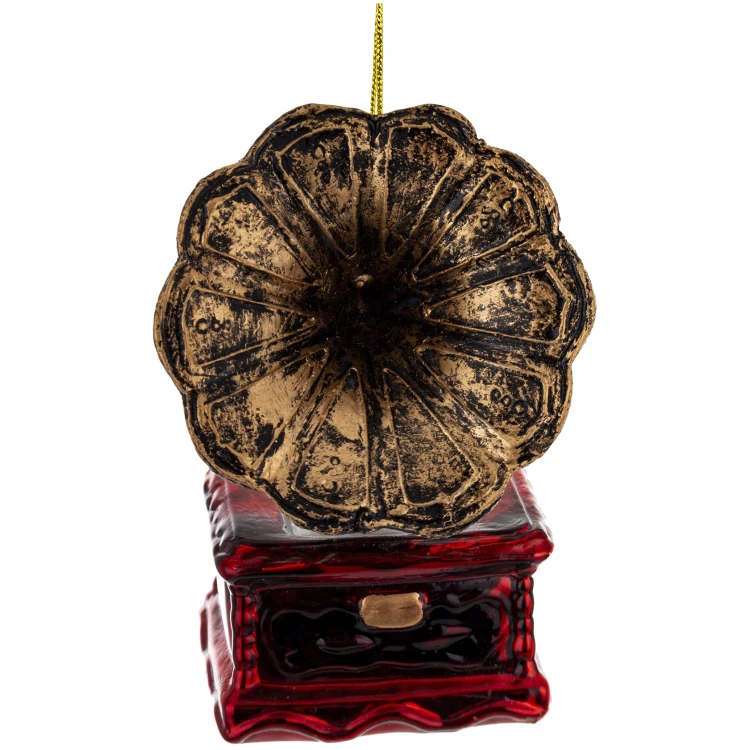 Bombka szklana gramofon 10 cm czerwona ART-POL A174339