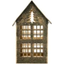 Metalowy lampion domek z choinką 20 cm ART-POL A182366